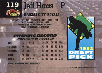 Jeff Haas  baseball card collectible - Main Image 2