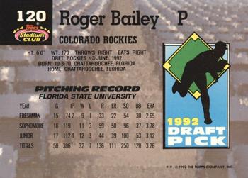 Roger Bailey  baseball card collectible - Main Image 2