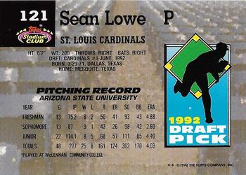 Sean Lowe  baseball card collectible - Main Image 2