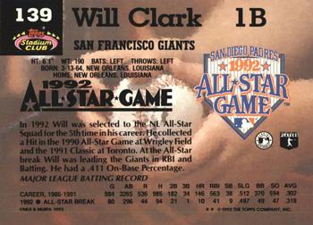 Will Clark  baseball card collectible - Main Image 2