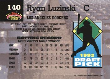 Ryan Luzinski  baseball card collectible - Main Image 2