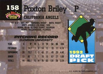 Paxton Briley  baseball card collectible - Main Image 2