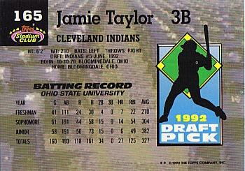 Jamie Taylor  baseball card collectible - Main Image 2