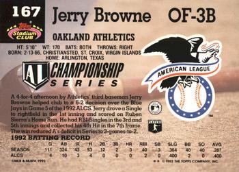 Jerry Browne  baseball card collectible - Main Image 2