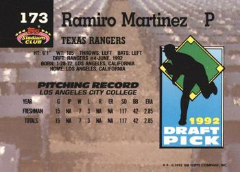 Ramiro Martinez  baseball card collectible - Main Image 2