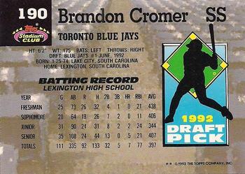 Brandon Cromer  baseball card collectible - Main Image 2