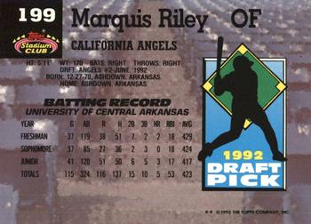 Marquis Riley  baseball card collectible - Main Image 2