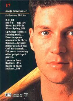 Brady Anderson  baseball card collectible - Main Image 2