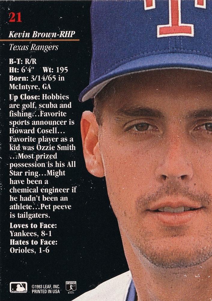 Kevin Brown  baseball card collectible - Main Image 2