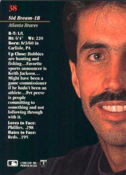 Sid Bream  baseball card collectible - Main Image 2
