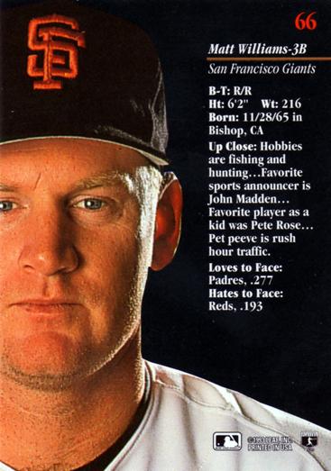 Matt Williams  baseball card collectible - Main Image 2