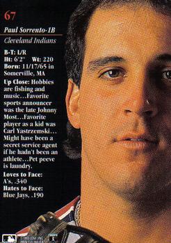 Paul Sorrento  baseball card collectible - Main Image 2