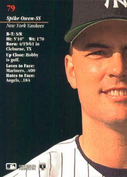 Spike Owen  baseball card collectible - Main Image 2