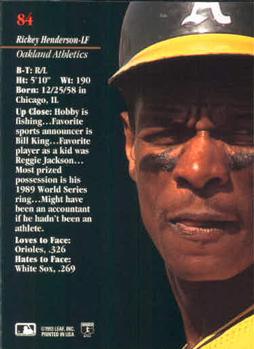 Rickey Henderson  baseball card collectible - Main Image 2