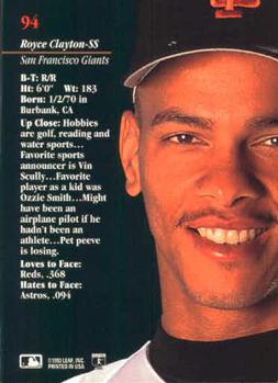 Royce Clayton  baseball card collectible - Main Image 2