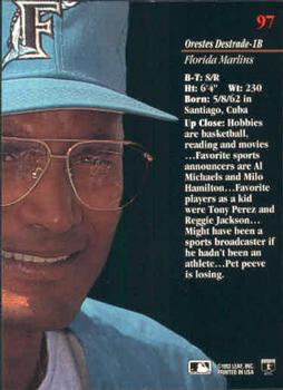 Orestes Destrade  baseball card collectible - Main Image 2