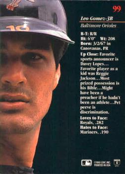 Leo Gomez  baseball card collectible - Main Image 2