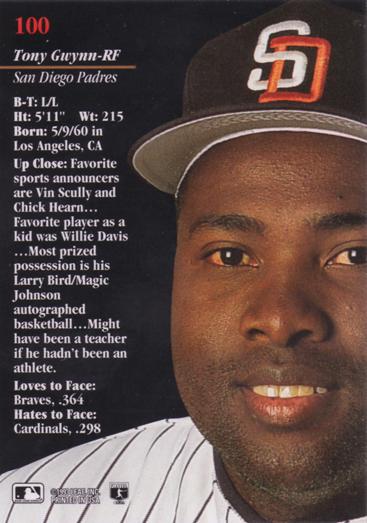 Tony Gwynn  baseball card collectible - Main Image 2