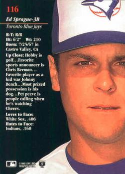 Ed Sprague  baseball card collectible - Main Image 2