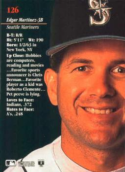 Edgar Martinez  baseball card collectible - Main Image 2