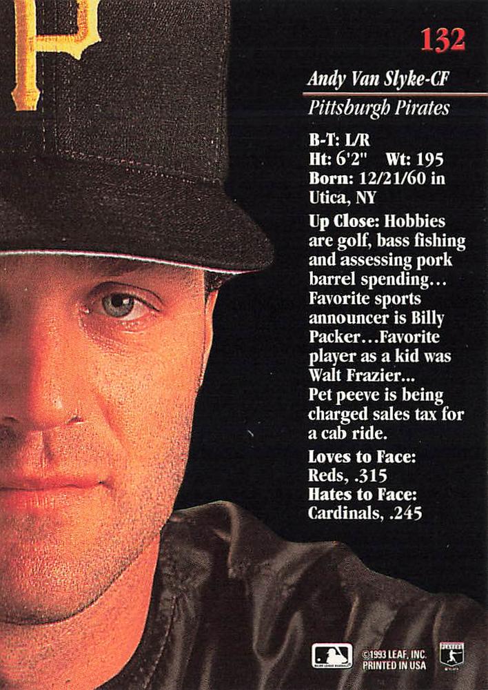 Andy Van Slyke  baseball card collectible - Main Image 2