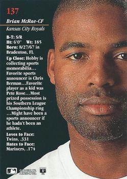 Brian McRae  baseball card collectible - Main Image 2