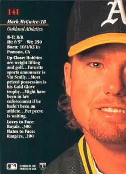 Mark McGwire  baseball card collectible - Main Image 2