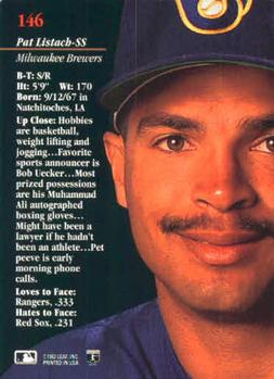 Pat Listach  baseball card collectible - Main Image 2