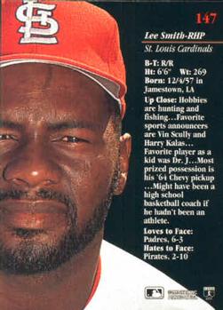 Lee Smith  baseball card collectible - Main Image 2