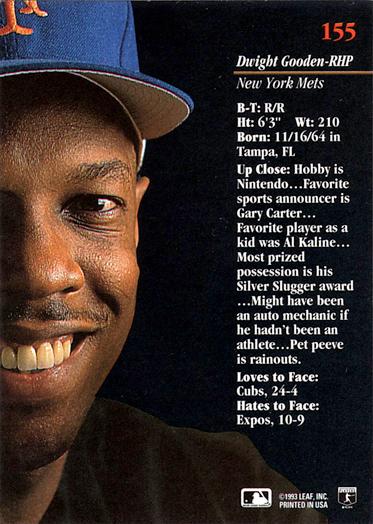 Dwight Gooden  baseball card collectible - Main Image 2