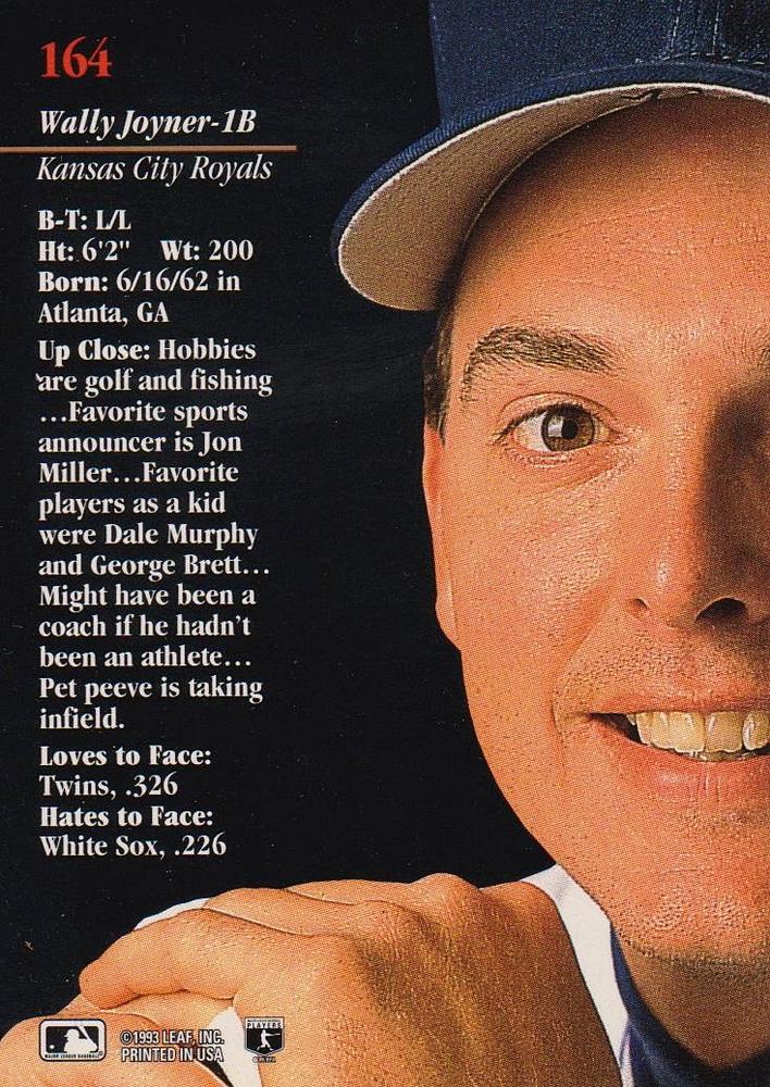 Wally Joyner  baseball card collectible - Main Image 2