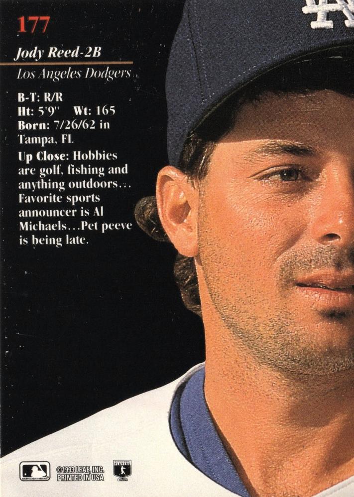 Jody Reed  baseball card collectible - Main Image 2