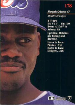 Marquis Grissom  baseball card collectible - Main Image 2