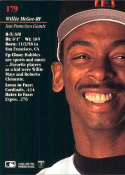 Willie McGee  baseball card collectible - Main Image 2