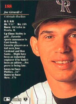 Joe Girardi  baseball card collectible - Main Image 2