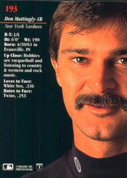 Don Mattingly  baseball card collectible - Main Image 2