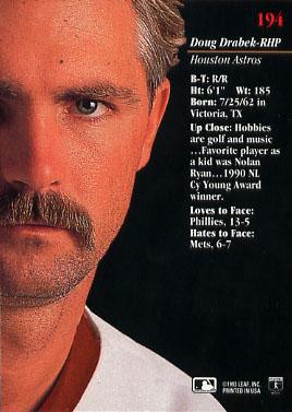 Doug Drabek  baseball card collectible - Main Image 2