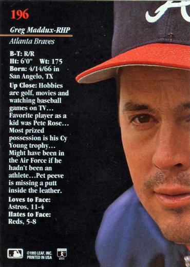 Greg Maddux  baseball card collectible - Main Image 2