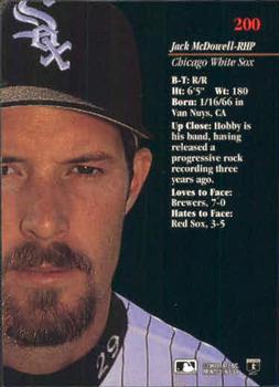 Jack McDowell  baseball card collectible - Main Image 2