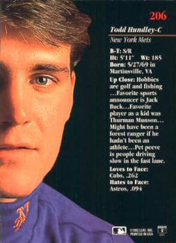 Todd Hundley  baseball card collectible - Main Image 2