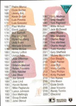 Checklist 111-220  baseball card collectible - Main Image 2