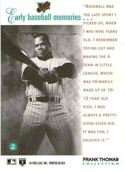 Frank Thomas  baseball card collectible - Main Image 2