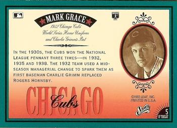 Mark Grace  baseball card collectible - Main Image 2