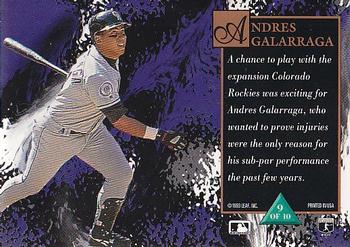 Andres Galarraga  baseball card collectible - Main Image 2