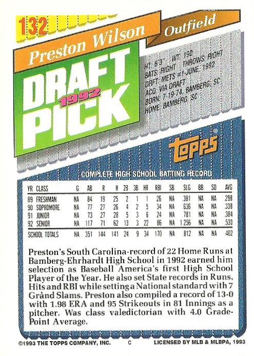 Preston Wilson  baseball card collectible - Main Image 2