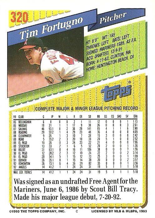 Tim Fortugno  baseball card collectible - Main Image 2