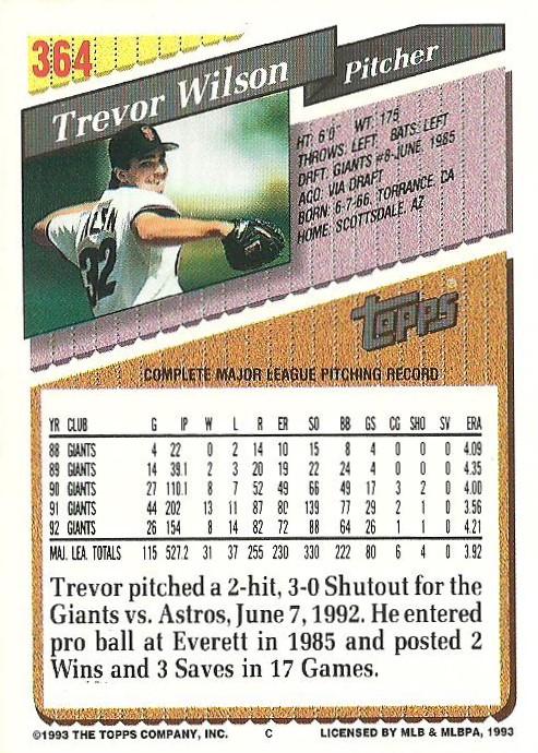 Trevor Wilson  baseball card collectible - Main Image 2