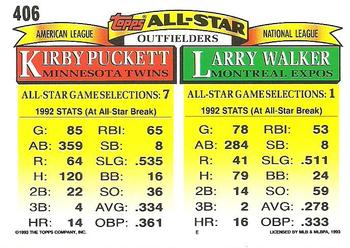 Larry Walker / Kirby Puckett  baseball card collectible - Main Image 2