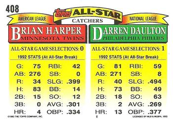 Darren Daulton / Brian Harper  baseball card collectible - Main Image 2