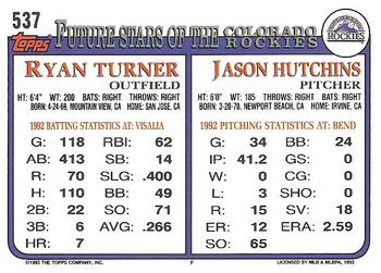 Jason Hutchins / Ryan Turner  baseball card collectible - Main Image 2